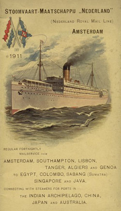 Boekje van Stoomvaart Maatschappij Nederland, 1911